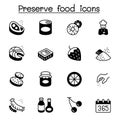 Preserved food icons set vector illustration graphic design