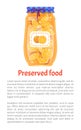 Preserved Food Orange Poster Vector Illustration