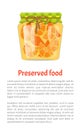 Preserved Food Oranges Poster Vector Illustration