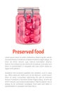 Preserved Food Plums in Jar Vector Illustration