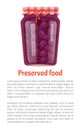 Preserved Food Poster Canned Plums in Glass Jar