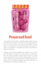 Preserved Food Poster Canned Purple Plums in Jar
