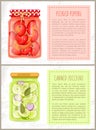 Preserved Food Poster Pickled Pepper and Zucchini