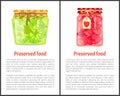 Preserved Food Poster Lime Lemon and Strawberries