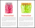 Preserved Food Poster Lime or Lemon Sweet Cherries