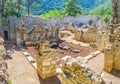 The ruined temple in Olympos, Turkey Royalty Free Stock Photo