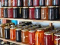 Preserved Fruit in Glass Jars