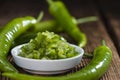 Preserved Green Chilis Royalty Free Stock Photo