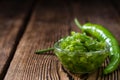 Preserved Green Chilis Royalty Free Stock Photo