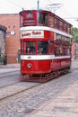 Preserved Leeds Tram No180 at Crich Tramway Museum