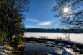 Preserved natural area Kladska in winter under snow Royalty Free Stock Photo