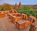 Preserved shrines of Somingyi monastery, Bagan, Myanmar Royalty Free Stock Photo