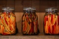 Preserved red hot chili pepper
