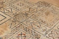 Preserved Roman mosaics at Dougga Nymphaeum, Tunisia Royalty Free Stock Photo