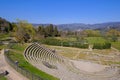 Preserved Roman theatre amphitheater of the I century BC, Fiesole, Florence Tuscany, Italy