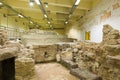 Preserved ruins in Monastiraki subway station Royalty Free Stock Photo