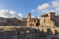 The preserved ruins from Trajan Forum