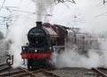 Preserved steam locomotive Galatea at Carnforth Royalty Free Stock Photo