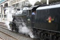 Preserved steam locomotive at Preston station