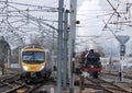 Preserved Steam and modern diesel trains Carnforth