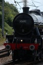 Preserved steam train Leander at Carnforth