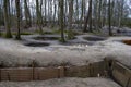 The preserved trenches at Hill 62 Sanctuary Wood on the Western Front near Ypres Royalty Free Stock Photo