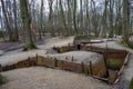 The preserved trenches at Hill 62 Sanctuary Wood on the Western Front near Ypres