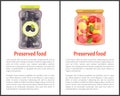 Preserved Vegetables Posters with Canned Food