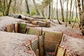 WW1 trenches at Sanctuary Wood, Ypres, Belgium.