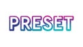 PRESET Text Logo, Configuration Setting Feature, vector design Generative AI Royalty Free Stock Photo