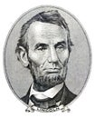 President Abraham Lincoln on five dollar bill