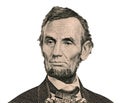 President Abraham Lincoln portrait (Clipping path) Royalty Free Stock Photo