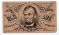 President Abraham Lincoln Vintage Old Advertisement