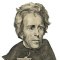 President Andrew Jackson portrait. (Clipping path) Royalty Free Stock Photo