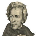 President Andrew Jackson portrait. (Clipping path) Royalty Free Stock Photo