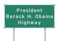 President Barack Obama Highway road sign Royalty Free Stock Photo