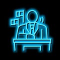 president country neon glow icon illustration