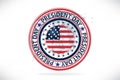 President Day seal stamp USA flag vector Royalty Free Stock Photo