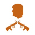 President Donald Trump and rifles.