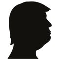 President Donald Trump silhouette portrait