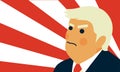 President Donald Trump vector illustration caricature portrait Royalty Free Stock Photo