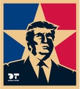 President Donald Trump vector isolated portrait illustration