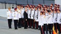 President Dr Tony Tan inspecting guard-of-honor Royalty Free Stock Photo