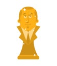 President of Golden Bust. Statuette is a big boss. Modern Treasu