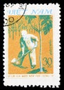 President Ho Chi Minh plant a tree, Tree Planting Festival serie, circa 1981