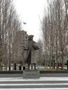 President John Adams statue in Quincy Center Royalty Free Stock Photo