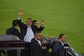 President Mohamed Morsi waving to the people