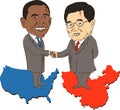 President Obama and Hu Jintao Royalty Free Stock Photo