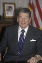 President Reagan presents an introduction for the Horatio Alger Association