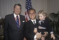 President Ronald Reagan and an admirer
